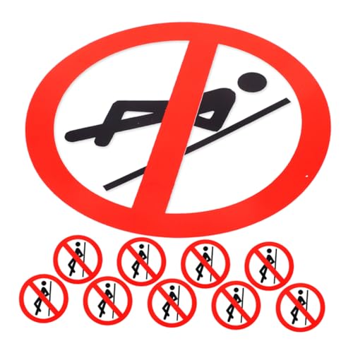 Alipis 10 Stück Warnschild Aufkleber Selbstklebend Entfernbare Sicherheitswarnung für Werkstatt Büro Flächen Geeignet für Glatte Oberflächen Sichtbare Sicherheitskennzeichnung von Alipis