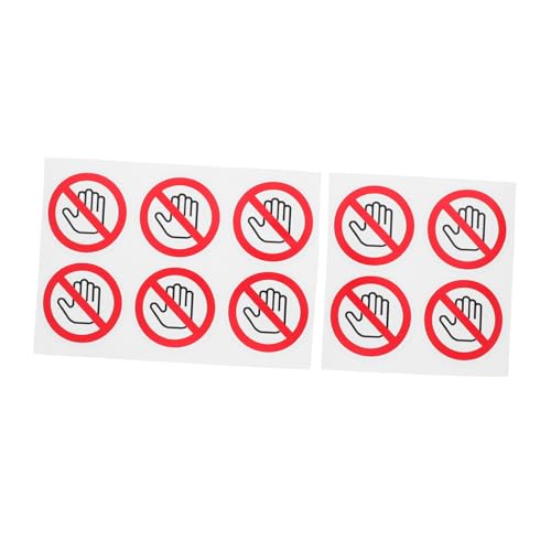 Alipis 10stücke Berühren Warnschild-Aufkleber Selbstklebendes Warnschild Sicherheitsschild Zum Abziehen Und Aufkleben Warnaufkleber Für Arbeitsplatz Maschine Und Gerät von Alipis