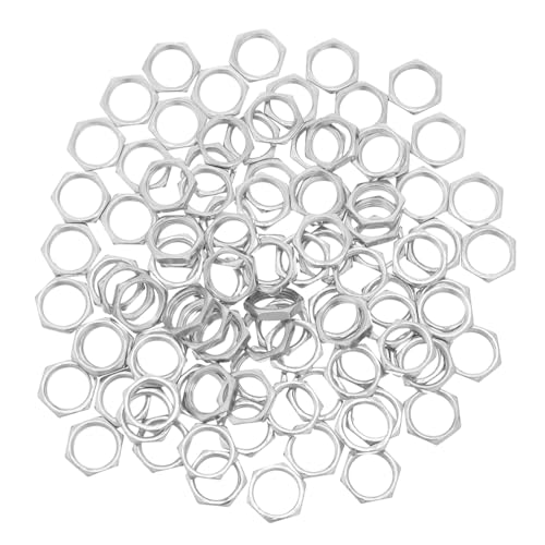 Alipis 100 Stück Carbon Stahl Feingewinde Flachkopf Sechskantmuttern Präzisionsdünn Elektronik Befestigungen Platzsparend Stabil Für Kleine Geräte von Alipis