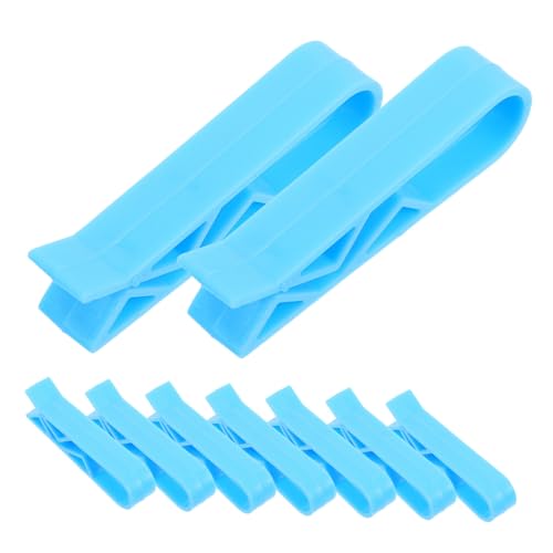 Alipis 100 Stück Müllsack Clips Kunststoff Mülltonnen Klammern Abfallbeutel Fixierung Leicht und Rostfrei Einfach Anzubringen für Haushalt und Küche in Hellblau von Alipis