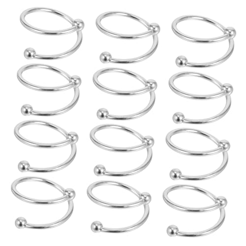 Alipis 12 Stück Serviettenringe Spiral-Design mit Doppelperlen Stabile Serviettenhalter für Zuhause Restaurant Party Stilvolle Tischdekoration in Silber für Thanksgiving und Weihnachten Alipis 12 Stück Serviettenringe Spiral-Design mit Doppelperlen Stabile Serviettenhalter für Zuhause Restaurant Party Stilvolle Tischdekoration in Silber für Thanksgiving und Weihnachten von Alipis