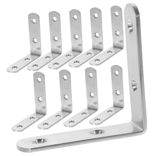 Alipis 12 Stück Teiliges Edelstahl Winkelverbinder Mini Eckwinkel Metallhalterungen für Möbel Regalträger Schrankbefestigung Stabile Halterung für Holzregalbretter und DIY Projekte Alipis 12 Stück Teiliges Edelstahl Winkelverbinder Mini Eckwinkel Metallhalterungen für Möbel Regalträger Schrankbefestigung Stabile Halterung für Holzregalbretter und DIY Projekte von Alipis