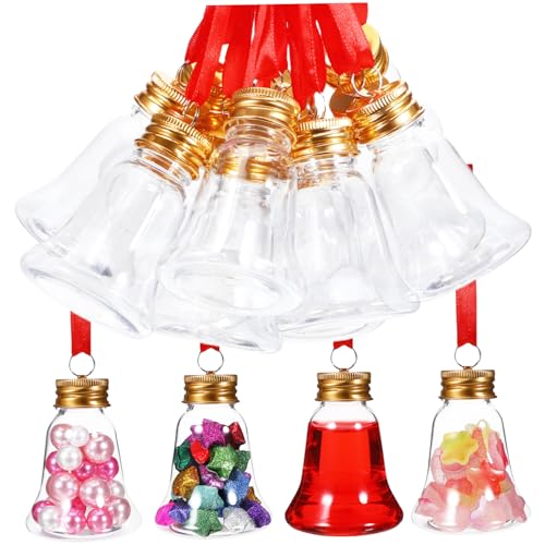 Alipis 12 Stück Teiliges Klare Weihnachtskugel Ornamente zum Befüllen Glockenförmig aus Kunststoff Vielseitig für Baumdeko Party und Festtagsdekoration Transparent für DIY und von Alipis