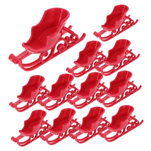 Alipis 12 Stück Teiliges Mini Weihnachtsmann-Schlitten Rote Miniatur Deko Stabile Kunststofffigur mit Feiner Verarbeitung Vielseitige Weihnachtsdeko für Puppenhaus Baum und Alipis 12 Stück Teiliges Mini Weihnachtsmann-Schlitten Rote Miniatur Deko Stabile Kunststofffigur mit Feiner Verarbeitung Vielseitige Weihnachtsdeko für Puppenhaus Baum und von Alipis