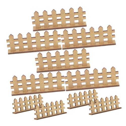 Alipis 12 Stück Teiliges Miniatur Zaun aus Holz Picket Fence für Puppenhäuser und Bastelprojekte Dekoration für Blumenkübel und Märchengärten Wetterfest und Langlebig von Alipis