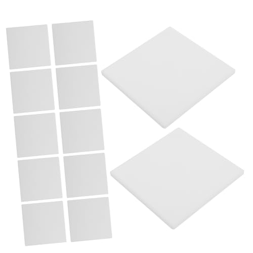 Alipis 12 Stück Teiliges Unglasierte Weiße Keramikfliesen für DIY Bastelprojekte Quadratische Untersetzer für Pouring Tile Art Ink Painting und Kreative Coaster Art Projekte von Alipis