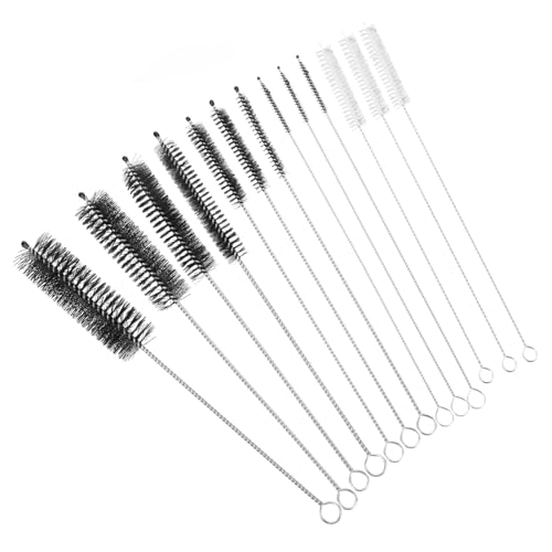 Alipis 13 Stück Teiliges Flaschenbürsten aus Edelstahl mit Extra Langem Griff Flexible Trinkhalmbürsten Wiederverwendbar Kratzfrei für Flaschen Trinkhalme Karaffen und Gläser Praktische von Alipis