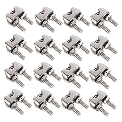 Alipis 16Stücke U Drahtseilclips Robuste Befestigungsclips für Kabel für Rigging und Stahldrahtseil Installieren und Wiederverwendbar Alipis 16Stücke U Drahtseilclips Robuste Befestigungsclips für Kabel für Rigging und Stahldrahtseil Installieren und Wiederverwendbar von Alipis