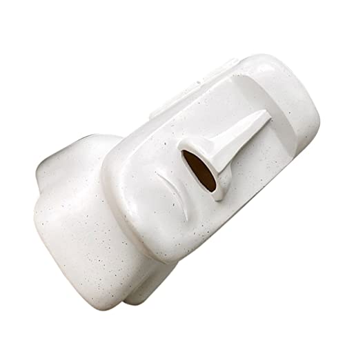 Alipis Moai Taschentuchbox Aus Harz Serviettenhalter Im Osterinsel Design Tischdekoration Für Badezimmer Wohnzimmer Und Büro Kreatives Kunstornament von Alipis