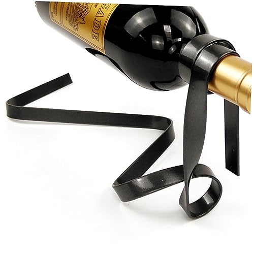 Alipis 1Stück Schwebendes Weinregal Kreativer Ribbon Support Für Stilvolle Flaschenpräsentation Für Zuhause Bars Und Restaurants von Alipis