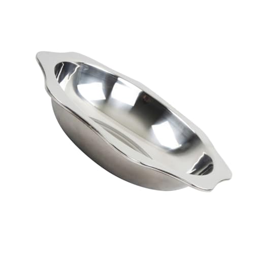 Alipis 1stk Töpfe Mittagsteller Krebsplatten Meeresfrüchteplatte Aus Edelstahl Schneckengericht Tiefe Teller Speisepfanne Aus Edelstahl Sieb Aus Edelstahl Rostfreier Stahl Besteck Snack von Alipis