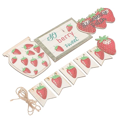 Alipis 2 Sätze Desktop-Dekoration Tabletts Griffe Dekoratives Tablett Rattan Bürodekorationen Cute Decor Esstisch Tischschild Dekorationen Für Gestuftes Tablett Hölzern Rot 9 Stück * 2 von Alipis