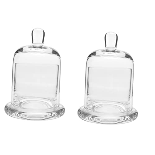 Alipis 2 Sätze Kerzenhalter Wachs Becher Dessert-Serviertablett Eisbecher Mini-Tortenständer Glaskuppel festlicher Leuchter Kerzenbecher Einfach Glashaube Glaswachs Butterdose Wachsbecher von Alipis
