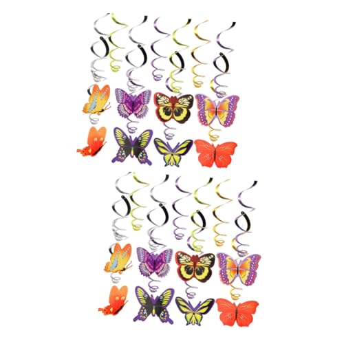 Alipis 2 Sätze Partyzubehör Hawaii-ornament Deckenpaneele Sommerdeko Frühlingsdekorationen Hawaiianische Dekorationen Frühlingsparty Dekorationen Frühlingsbanner Schleife Spiral- von Alipis