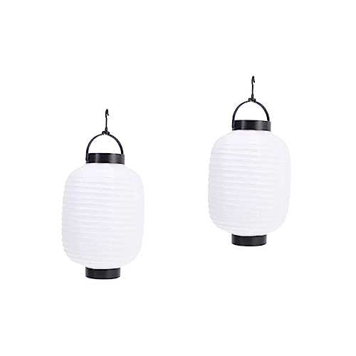 Alipis 2 Stck Japanische Faltbare Papierlaterne mit LED Licht Durchmesser Höhe Dekorative Hängende Laterne für Festival Party Deko Wohnzimmer und Foto Requisiten ohne Batterie von Alipis