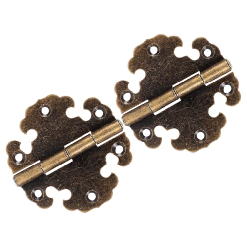 Alipis 2 Stück Antike Metall scharniere Vintage Möbelbeschläge Retro Scharniere für Schranktüren und Kleiderschränke Dekorative Einfach zu Montierende Außenscharniere aus Metall von Alipis