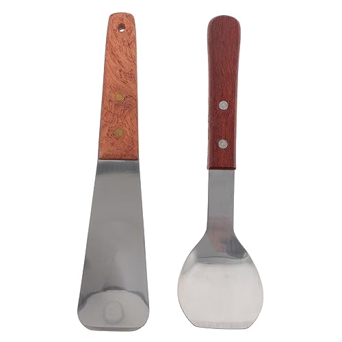 Alipis 2 Stück Dessertlöffel Teiliges Eisportionierer mit Holzgriff für Eiscreme und Obst Langlebig und Leicht zu Reinigen für Desserts und Fruchtsalate von Alipis