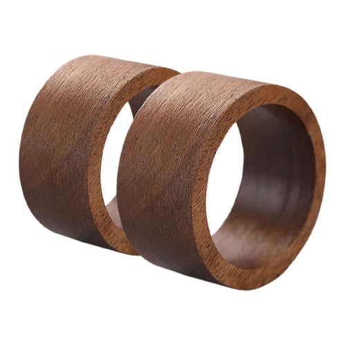 Alipis 2 Stück Handgefertigte Holz Serviettenringe Rund Natürliche Tischdeko Landhausstil Rustikale Hochzeit Weihnachtsfest Thanksgiving Party Dekoration von Alipis