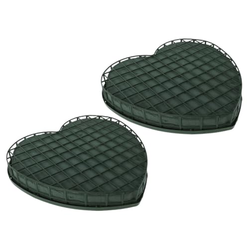 Alipis 2 Stück Herzförmiger Blumenhalter mit Saugnapf Stabile Blumenschaumsteckmasse für Hochzeitsauto Wiederverwendbar Passend für Diverse Fahrzeugmodelle Romantische Autodekoration von Alipis