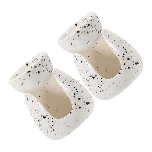 Alipis 2 Stück Keramik Duftlampe Aromatherapie Teelicht Diffuser Sicherer Wax Melt Kompakt Tragbar Weiß für Zuhause Büro Spa Entspannung von Alipis