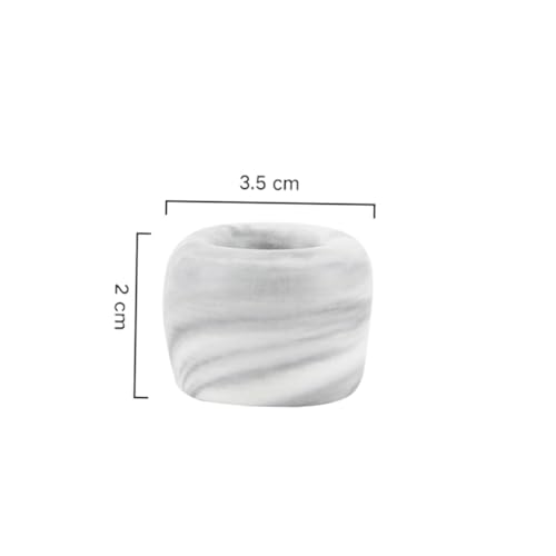 Alipis 2 Stück Keramik Zahnbürstenhalter Marmoroptik Badezimmer Organizer Zahnbürstenständer Runder Aufbewahrungsring Hygienisch für Zuhause Küche von Alipis