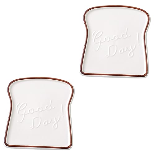 Alipis 2 Stück Keramikteller Toastform Porzellan Kreative Brotteller für Frühstück Dessert Salat Mikrowellen und Spülmaschinengeeignet Robust und Rutschfest für Küche Party Restaurant Alipis 2 Stück Keramikteller Toastform Porzellan Kreative Brotteller für Frühstück Dessert Salat Mikrowellen und Spülmaschinengeeignet Robust und Rutschfest für Küche Party Restaurant von Alipis