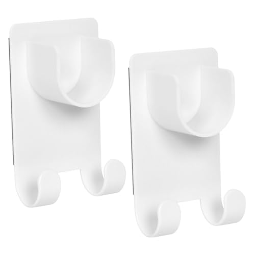 Alipis 2 Stück Klebe Gardinenstangenhalter Ohne Bohren Stabiler Doppelhaken Gardinenstangenhalterung Für Schlafzimmer Badezimmer Fliesen Glas Marmor Oberfläche von Alipis