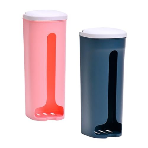 Alipis 2 Stück Kunststoff Müllsack Organizer mit Klappdeckel Wandmontage ohne Bohren Praktischer Abfallbeutelhalter für Küchen Einkaufstüten Glatte Oberfläche Platzsparend und von Alipis