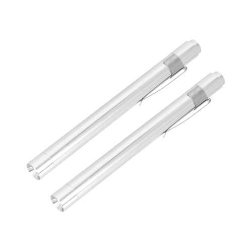 Alipis 2 Stück LED Medizinische Penlights mit Pupillenmessskala Gelbes Licht Aluminiumgehäuse Kompakt und Robust für Ärzte und Pflegepersonal zur Pupillen Mundhöhlenuntersuchung von Alipis