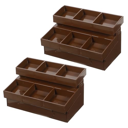 Alipis 2 Stück Miniatur Gemüse Obst Regal - Mini Puppenhaus Möbel Supermarkt Regal - Winziger Haus Ornament Ständer für Küche Foto Requisite von Alipis