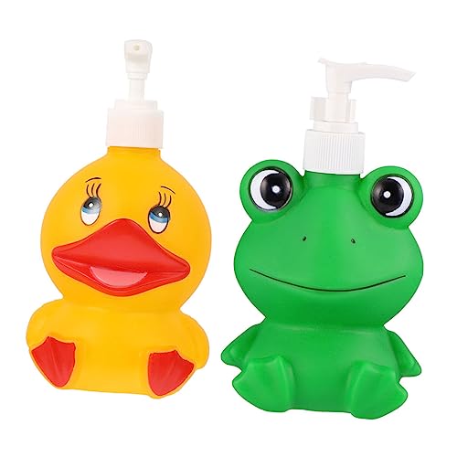 Alipis 2st Flasche Drücken Lotionspender Für Kinder Pumpflasche Für Körperwaschmittel Flüssigkeitsbehälter Frosch-Shampoo-Flasche Reisen Niedlich Vinyl-Material Flasche Schieben von Alipis