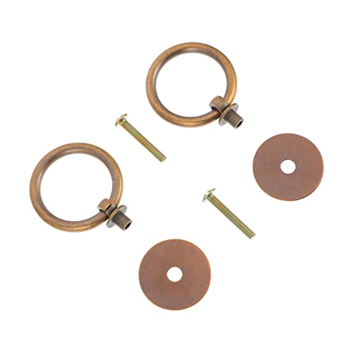 Alipis 2 Stück Retro Möbelgriffe aus Reinem Messing Runde Ring Ziehgriffe für Schränke Kommoden und Antikbronzefarbe Alipis 2 Stück Retro Möbelgriffe aus Reinem Messing Runde Ring Ziehgriffe für Schränke Kommoden und Antikbronzefarbe von Alipis