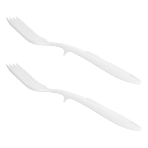 Alipis 2 Stück Silikon kochgabel Langem Griff Flexible Lebensmittelechte Küchenutensilien zum Kochen und Servieren von Pasta Nudeln Salat und Obst Hitzebeständig Wiederverwendbar von Alipis