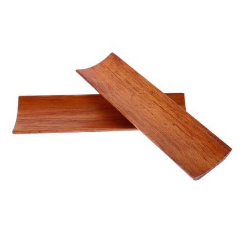Alipis 2 Stück Tablettgeschirr Teetablett aus Holz Snackplatte Holzplatte Teller mit japanischen Sushi-Knödeln Snack-Appetizer-Tablett Kreatives Geschirr Kanapee-Teller hölzern Hellbraun von Alipis