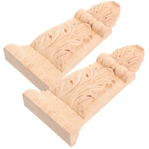 Alipis 2 Stück Teiliges Holzornament Unbemalt Geschnitzt DIY Möbelapplikationen für Türen Betten Schränke Kaminverkleidung Antike Europäische Säulendekoration Alipis 2 Stück Teiliges Holzornament Unbemalt Geschnitzt DIY Möbelapplikationen für Türen Betten Schränke Kaminverkleidung Antike Europäische Säulendekoration von Alipis