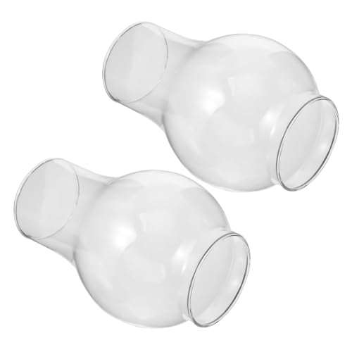 Alipis 2 Stück Teiliges Klares Glas Öllampen Schornstein Hitzebeständiger Petroleumlampe Ersatz Lampenschirm Winddicht Feingeschliffen Passend für Outdoor Camping Kerosinlampen von Alipis