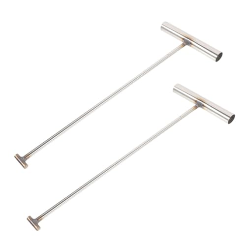 Alipis 2 Stück Teiliges Manhole Cover Lifter aus Hochwertigem Stahl Rostfreier T Förmiger Griff Ergonomisch für Sicheres von Kanaldeckeln Abflussgittern und Rolltoren Langlebig und Robust von Alipis