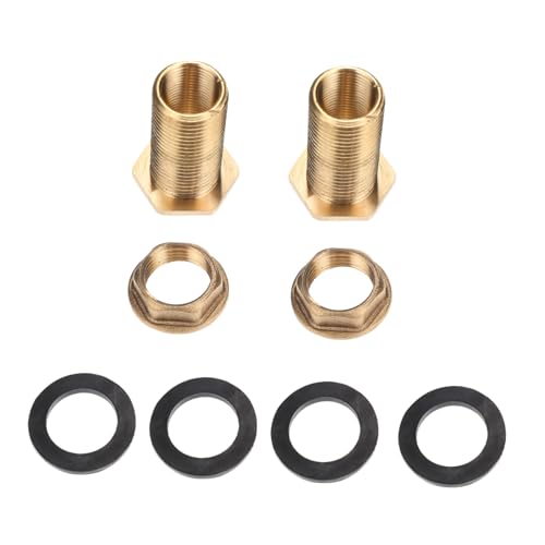 Alipis 2 Stück Teiliges Messing wasserbehälter verbindungsstück Innengewinde Außengewinde Durchführungs Kupplung mit Dichtung für Gartenschlauchanschluss Wasserlagerung von Alipis