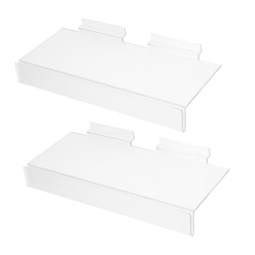 Alipis 2 Stück Teiliges Transparentes Schuhregal zur Wandmontage Robustes Slat Wall Display Regal für Schuhpräsentation im Einzelhandel Installieren Vielseitig für Laden Zuhause von Alipis