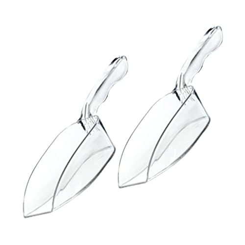 Alipis 2 Stück Teiliges Vielseitige Transparente Kunststoff Schaufeln für Eiswürfel Mehl Getreide Praktische Leichte Küchenschaufeln mit Ergonomischem Griff Spülmaschinenfest für Bar und von Alipis