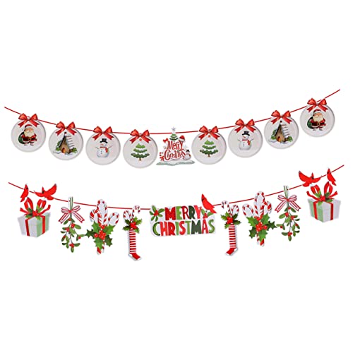 Alipis 2 Stück Teiliges Weihnachtsbanner Cartoon Weihnachtsdeko Hängend Bunte Partydekoration mit Weihnachtskugel und Sockendesign für Wand Fenster Tür Festliche Alipis 2 Stück Teiliges Weihnachtsbanner Cartoon Weihnachtsdeko Hängend Bunte Partydekoration mit Weihnachtskugel und Sockendesign für Wand Fenster Tür Festliche von Alipis