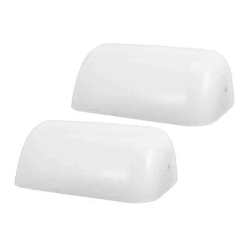 Alipis 2 Stück Vintage Glasschirm für Bankerslampe Weiß Mattes Glas Ersatz Lampenschirm Schreibtischlampe Retro Stil für Büro Bibliothek Wohnzimmer von Alipis