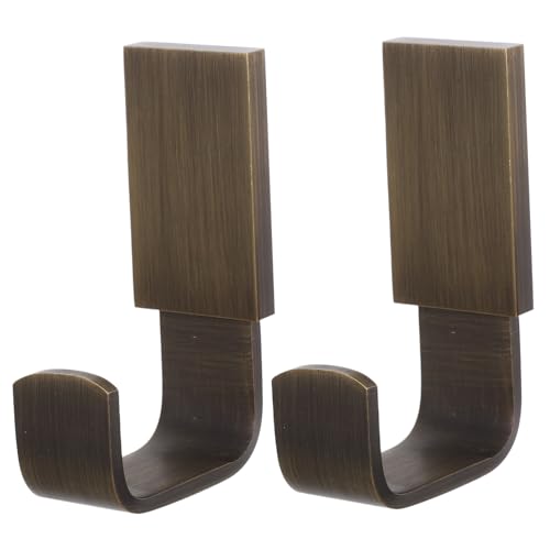 Alipis 2 Stück Vintage Messing Wandhaken Retro Garderobenhaken für Bad Küche Robuste Handtuchhaken Wandmontage Klassischer Kleiderhaken mit Starkem Halt und Einfacher Installation von Alipis