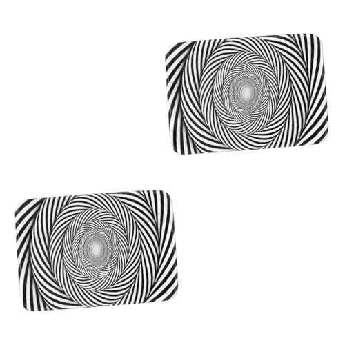 Alipis 2 Stück Visual Illusion Fußmatte rutschfeste Bodenmatte für Eingangsbereich und Wohnzimmer Dekorativer Teppich mit Spiraldesign und Sicher Alipis 2 Stück Visual Illusion Fußmatte rutschfeste Bodenmatte für Eingangsbereich und Wohnzimmer Dekorativer Teppich mit Spiraldesign und Sicher von Alipis