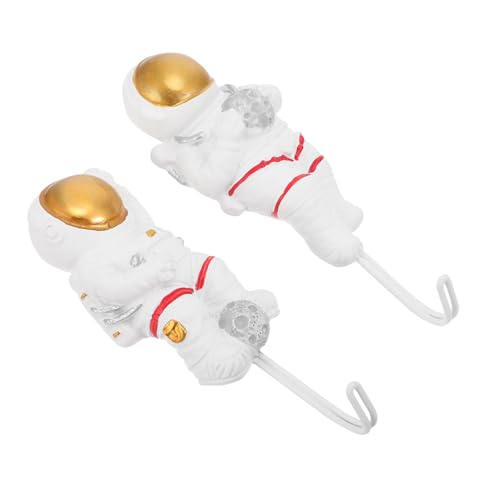 Alipis 2 Stück Wandhaken Astronaut Design Selbstklebend Stark Tragfähig Resin Material Für Mäntel Jacken Handtücher Tür Wandbefestigung Ohne Bohren Platzsparend von Alipis