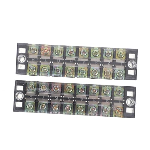 Alipis 2 Stück Zweireihige Schraubklemmenleiste Positionen Kupfer Kontakt Vorisolierte Anschlussklemmen mit Isolationsbarriere für Elektronik und Maschinen Alipis 2 Stück Zweireihige Schraubklemmenleiste Positionen Kupfer Kontakt Vorisolierte Anschlussklemmen mit Isolationsbarriere für Elektronik und Maschinen von Alipis