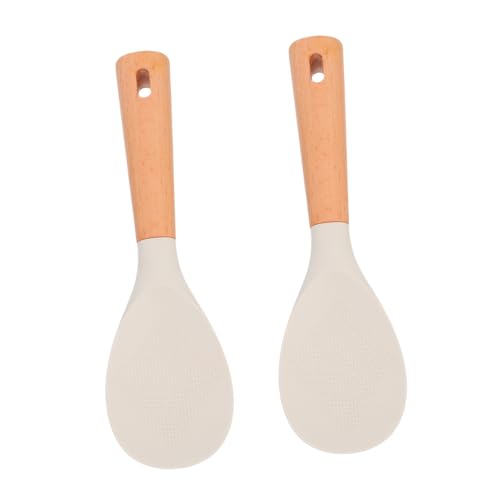 Alipis 2 Stücke Silikon Reislöffel mit Hitzebeständigem Holzgriff Antihaftbeschichtet Schonend für Beschichtete Töpfe Vielseitig Einsetzbar zum Servieren von Reis Sushi und Kartoffelpüree Alipis 2 Stücke Silikon Reislöffel mit Hitzebeständigem Holzgriff Antihaftbeschichtet Schonend für Beschichtete Töpfe Vielseitig Einsetzbar zum Servieren von Reis Sushi und Kartoffelpüree von Alipis