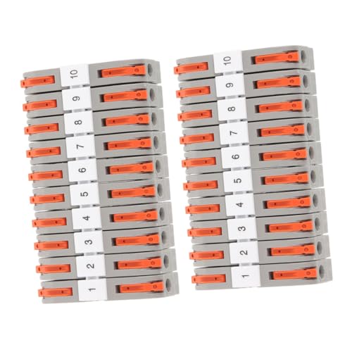 Alipis 20 Sätze Din schienen Klemmen Schnellverbinder Elektrische Anschlussklemmen Mehrfachverdrahtung aus Messing mit Flammschutz Nylongehäuse für Professionelle Elektroinstallationen Alipis 20 Sätze Din schienen Klemmen Schnellverbinder Elektrische Anschlussklemmen Mehrfachverdrahtung aus Messing mit Flammschutz Nylongehäuse für Professionelle Elektroinstallationen von Alipis