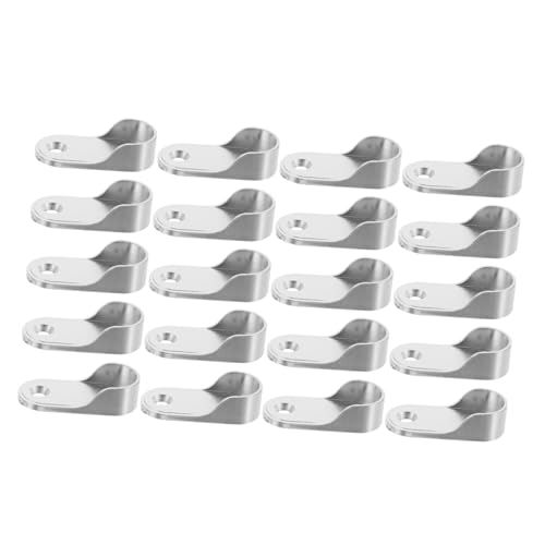 Alipis 20 Stück Kleiderstangenhalterungen Robuste Zinklegierung Oval Kleiderstangenflanschstützen für Zuhause Büro und Hotel Einfache Installation und Optimierte Kleiderordnung von Alipis