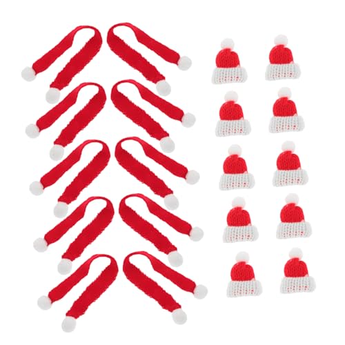 Alipis 20 Stück Mini Weihnachtsmützen und Strickschals Teilig Kreative DIY Weihnachten Dekoration Niedliche Nikolausmützen und Schals für Puppen Weinflaschen und Festliche Anlässe Alipis 20 Stück Mini Weihnachtsmützen und Strickschals Teilig Kreative DIY Weihnachten Dekoration Niedliche Nikolausmützen und Schals für Puppen Weinflaschen und Festliche Anlässe von Alipis
